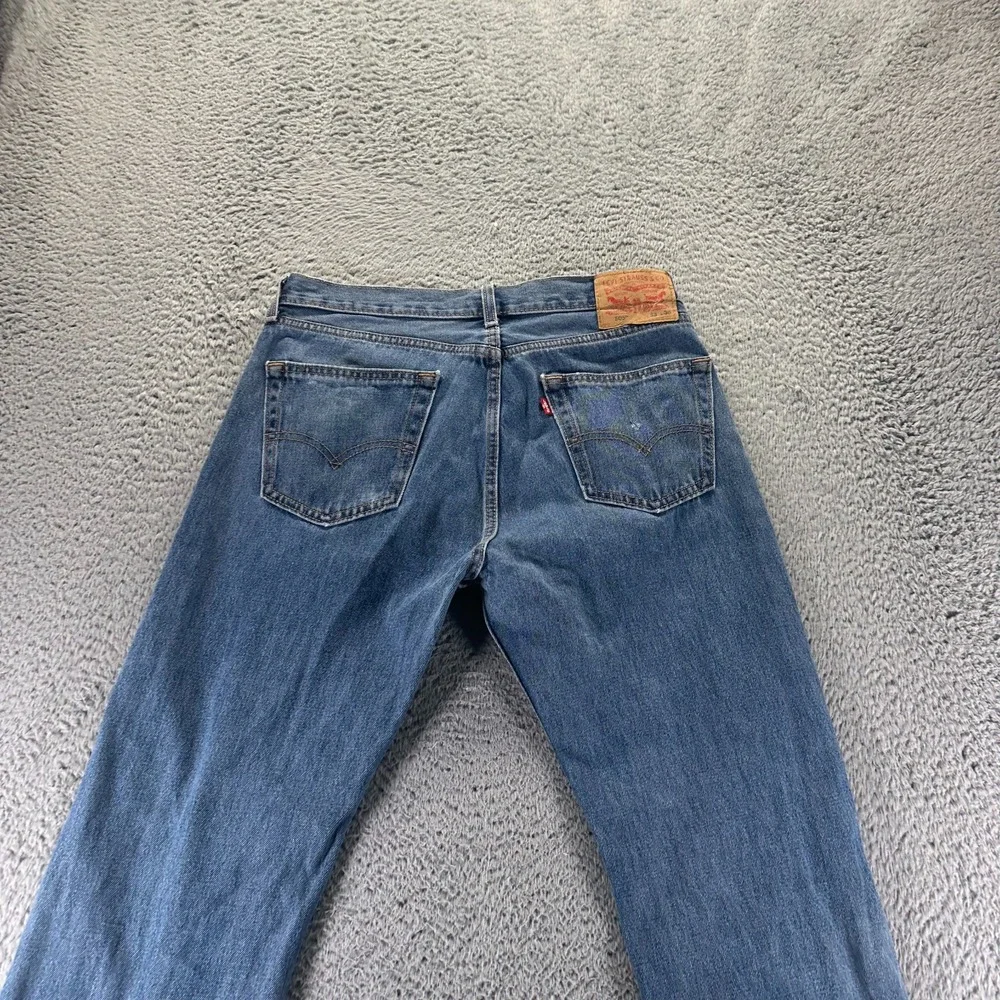 Levi's 505 Jeans Mens 33x30 Blue Cotton Denim Straight Leg Workwear Faded Travel